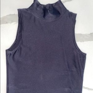 BlackMilk, Matte High Neck Crop Top